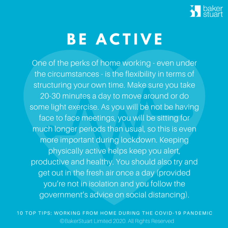 Ten Top Tips for Working From Home - Baker Stuart
